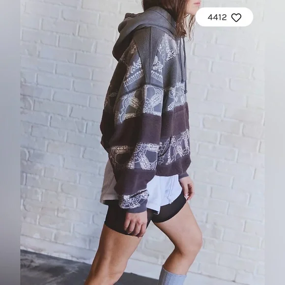 NWT FP Movement Final Call Bandana Logo Hoodie Size Large - Picture 5 of 6